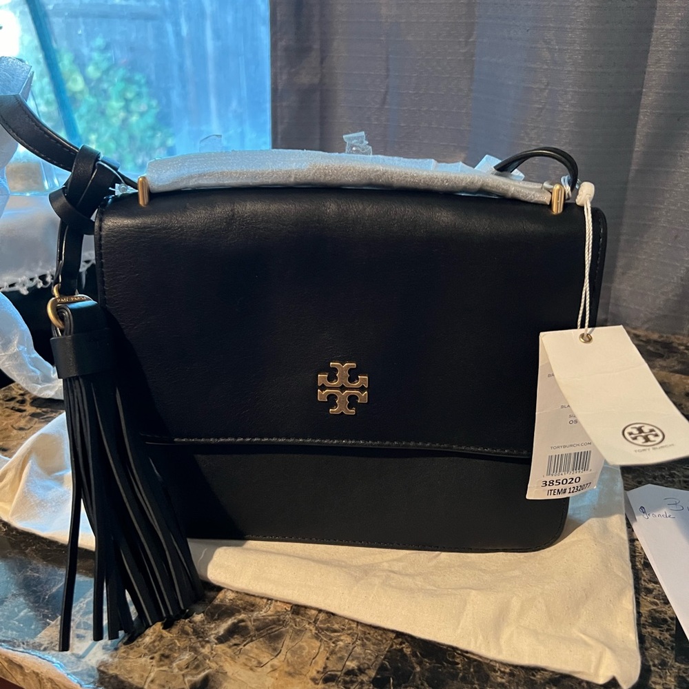 Tory Burch Black Crossbody Bag with Tassel